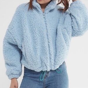 Urban Outfitters Baby Blue Sherpa Jacket